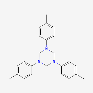 molecular formula C24H27N3 B12144337 s-Triazine, hexahydro-1,3,5-tri-p-tolyl- CAS No. 6639-47-0