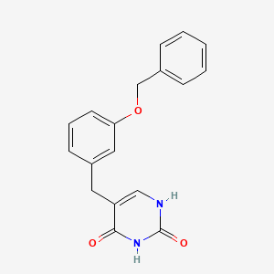 2,4(1H,3H)-Pyrimidinedione, 5-((3-(phenylmethoxy)phenyl)methyl)-