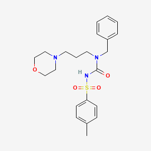molecular formula C22H29N3O4S B12144416 N-{benzyl[3-(morpholin-4-yl)propyl]carbamoyl}-4-methylbenzenesulfonamide 