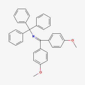 molecular formula C34H29NO2 B12144439 N-[bis(4-methoxyphenyl)methylidene]-1,1,1-triphenylmethanamine 