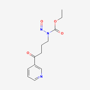molecular formula C12H15N3O4 B1214446 4-(Carbethoxynitrosamino)-1-(3-pyridyl)-1-butanone CAS No. 68743-68-0