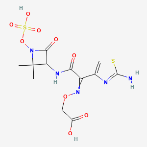 molecular formula C12H15N5O9S2 B1214448 Tigemonam 