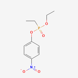 molecular formula C10H14NO5P B1214453 Ethyl 4-nitrophenyl ethylphosphonate CAS No. 546-71-4