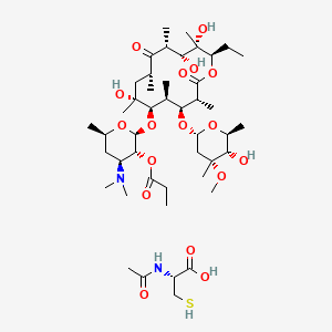 molecular formula C45H80N2O17S B1214457 Erythromycin stinoprate CAS No. 84252-03-9