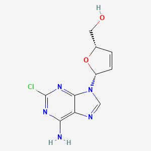 molecular formula C10H10ClN5O2 B1214460 2-Chloro-2',3'-didehydro-2',3'-dideoxyadenosine CAS No. 119530-56-2