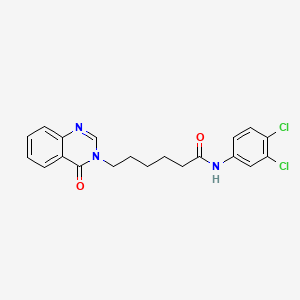 molecular formula C20H19Cl2N3O2 B12144729 N-(3,4-dichlorophenyl)-6-(4-oxoquinazolin-3(4H)-yl)hexanamide 