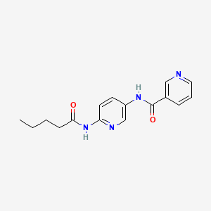 molecular formula C16H18N4O2 B1214486 N-[6-(1-oxopentylamino)-3-pyridinyl]-3-pyridinecarboxamide 