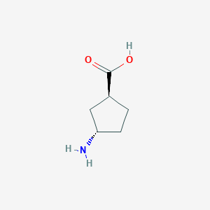molecular formula C6H11NO2 B1214492 (1S,3S)-3-Aminocyclopentanecarboxylic acid CAS No. 71376-02-8