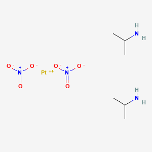 molecular formula C6H18N4O6Pt B1214502 Bis-isopropylamine dinitrato platinum II CAS No. 71361-00-7