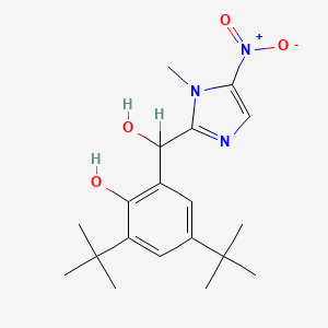2,4-Di-tert-butyl-6-[hydroxy(1-methyl-5-nitro-1h-imidazol-2-yl)methyl]phenol