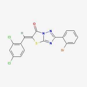 molecular formula C17H8BrCl2N3OS B12145126 (5Z)-2-(2-bromophenyl)-5-(2,4-dichlorobenzylidene)[1,3]thiazolo[3,2-b][1,2,4]triazol-6(5H)-one 