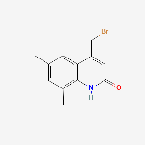 molecular formula C12H12BrNO B1214516 4-Bromomethyl-6,8-dimethyl-2(1H)-quinolone CAS No. 23976-55-8