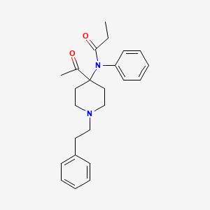 Propanamide, N-(4-acetyl-1-(2-phenylethyl)-4-piperidinyl)-N-phenyl-