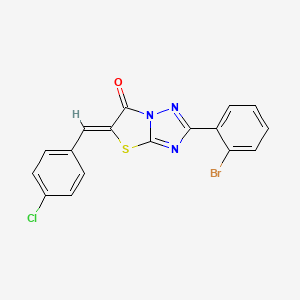 molecular formula C17H9BrClN3OS B12145221 (5Z)-2-(2-bromophenyl)-5-(4-chlorobenzylidene)[1,3]thiazolo[3,2-b][1,2,4]triazol-6(5H)-one 