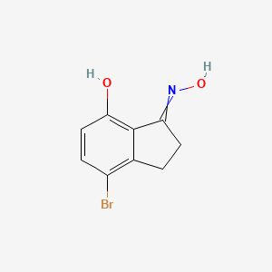 molecular formula C9H8BrNO2 B1214537 4-Bromo-7-hydroxyindan oxime 