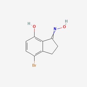 molecular formula C9H8BrNO2 B1214537 7-Bromo-3-hydroxyimino-1,2-dihydroinden-4-ol 
