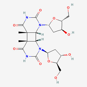 molecular formula C20H28N4O10 B1214542 Cyclobutyldithymidine dimers CAS No. 33407-74-8