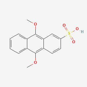 molecular formula C16H14O5S B1214545 2-Anthracenesulfonic acid, 9,10-dimethoxy- CAS No. 52212-90-5
