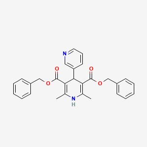 molecular formula C28H26N2O4 B12145554 Dibenzyl 2',6'-dimethyl-1',4'-dihydro-3,4'-bipyridine-3',5'-dicarboxylate 