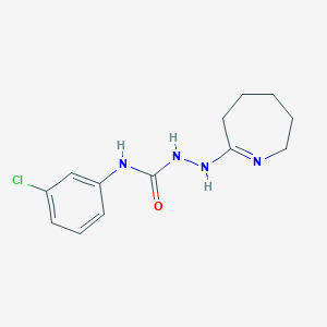 molecular formula C13H17ClN4O B12145877 1-(3-chlorophenyl)-3-(3,4,5,6-tetrahydro-2H-azepin-7-ylamino)urea 