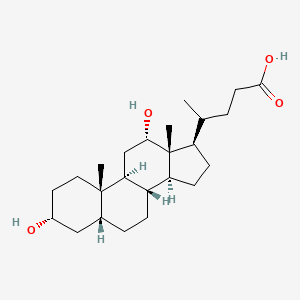 4-[(3R,5R,8R,9S,10S,12S,13R,14S,17R)-3,12-dihydroxy-10,13-dimethyl-2,3,4,5,6,7,8,9,11,12,14,15,16,17-tetradecahydro-1H-cyclopenta[a]phenanthren-17-yl]pentanoic acid