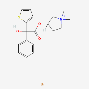 molecular formula C18H22BrNO3S B1214601 Heteronium bromide CAS No. 7247-57-6