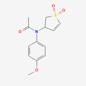 molecular formula C13H15NO4S B12146010 N-(1,1-dioxido-2,3-dihydrothiophen-3-yl)-N-(4-methoxyphenyl)acetamide 
