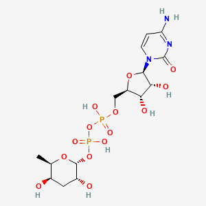molecular formula C15H25N3O14P2 B1214618 CDP-alpha-D-abequose 