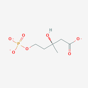 (R)-5-phosphonatomevalonate(3-)