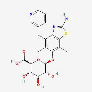 molecular formula C22H25N3O7S B1214633 E3040 glucuronide 