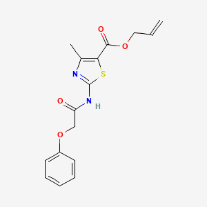 molecular formula C16H16N2O4S B12146354 Prop-2-enyl 4-methyl-2-(2-phenoxyacetylamino)-1,3-thiazole-5-carboxylate 