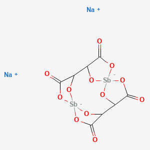 molecular formula C8H4Na2O12Sb2 B1214636 Disodium bis[mu-tartrato(4-)]diantimonate(2-) 