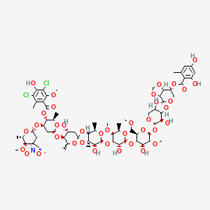 molecular formula C70H97Cl2NO38 B1214637 Everninomycin CAS No. 53024-98-9