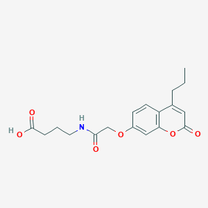 molecular formula C18H21NO6 B12146402 4-({[(2-oxo-4-propyl-2H-chromen-7-yl)oxy]acetyl}amino)butanoic acid 