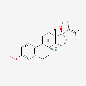 molecular formula C21H25F3O2 B1214649 20,21,21-Trifluoro-3-methoxy-19-nor-17alpha-pregna-1,3,5(10),20-tetraen-17-ol CAS No. 5210-10-6