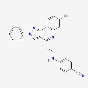 4-((2-(7-Chloro-2-phenyl-2H-pyrazolo(4,3-c)quinolin-4-yl)ethyl)amino)benzonitrile