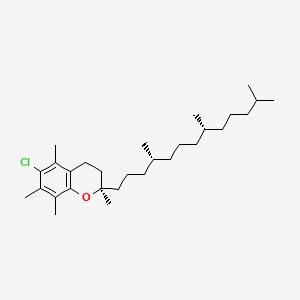 molecular formula C29H49ClO B1214656 2,5,7,8-Tetramethyl-2-(4,8,12-trimethyltridecyl)-6-chlorochroman CAS No. 80040-98-8