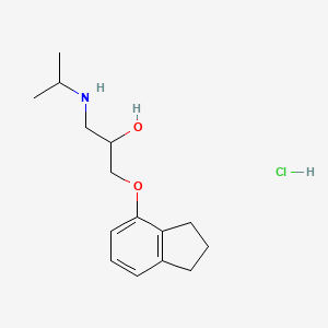 molecular formula C15H24ClNO2 B1214663 2-Propanol, 1-((2,3-dihydro-1H-inden-4-yl)oxy)-3-((1-methylethyl)amino)-, hydrochloride CAS No. 4051-89-2