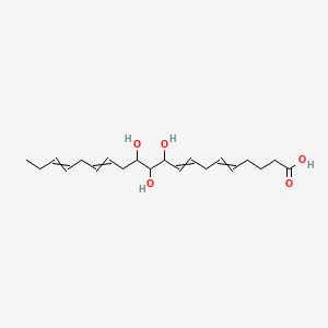 molecular formula C20H32O5 B1214676 10,11,12-Trihydroxy-5,8,14,17-eicostetraenoic acid 