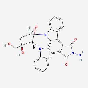 (9S-(9alpha,10alpha,12alpha))-2-Amino-9,10,11,12-tetrahydro-10-hy droxy-10-(hydroxymethyl)-9-methyl-9,12-epoxy-1H-diindolo(1,2,3-fg:3',2',1'-kl)pyrrolo(3,4-I)(1,6)benzodiazocine-1,3(2H)-dione