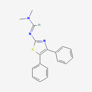 molecular formula C18H17N3S B12146770 N'-(4,5-diphenyl-1,3-thiazol-2-yl)-N,N-dimethylimidoformamide 