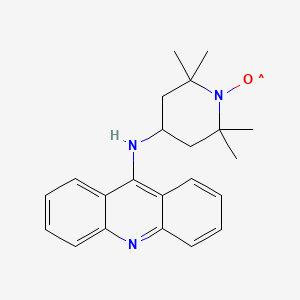 molecular formula C22H26N3O B1214679 4-(9-Acridinylamino)-2,2,6,6-tetramethyl-1-piperidinyloxy CAS No. 58814-40-7