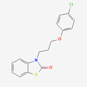 molecular formula C16H14ClNO2S B12146802 3-[3-(4-chlorophenoxy)propyl]-1,3-benzothiazol-2(3H)-one 