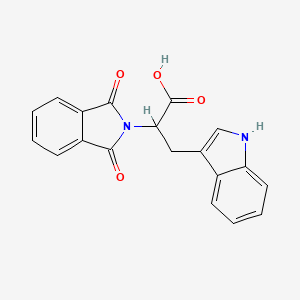 molecular formula C19H14N2O4 B1214682 2-(1,3-Dioxo-1,3-dihydro-isoindol-2-yl)-3-(1H-indol-3-yl)-propionic acid CAS No. 32675-71-1