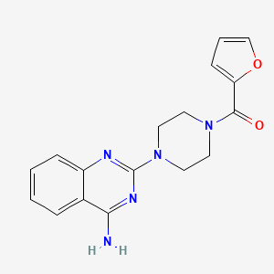 molecular formula C17H17N5O2 B1214684 (4-(4-Aminoquinazolin-2-yl)piperazin-1-yl)(furan-2-yl)methanone CAS No. 796886-59-4