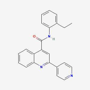 molecular formula C23H19N3O B12146843 N-(2-ethylphenyl)-2-(pyridin-4-yl)quinoline-4-carboxamide 