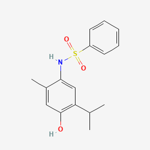 molecular formula C16H19NO3S B1214687 N-(4-hydroxy-2-methyl-5-propan-2-ylphenyl)benzenesulfonamide 