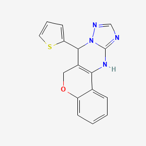 7-(thiophen-2-yl)-7,11-dihydro-6H-chromeno[4,3-d][1,2,4]triazolo[1,5-a]pyrimidine