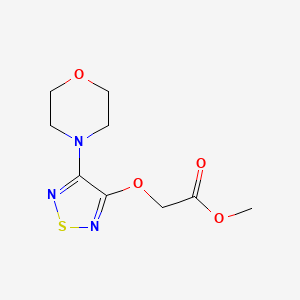 molecular formula C9H13N3O4S B12146936 Methyl [(4-morpholin-4-yl-1,2,5-thiadiazol-3-yl)oxy]acetate 