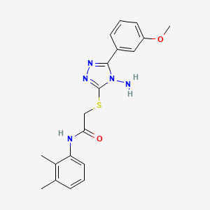 molecular formula C19H21N5O2S B12147175 2-{[4-amino-5-(3-methoxyphenyl)-4H-1,2,4-triazol-3-yl]sulfanyl}-N-(2,3-dimethylphenyl)acetamide 
